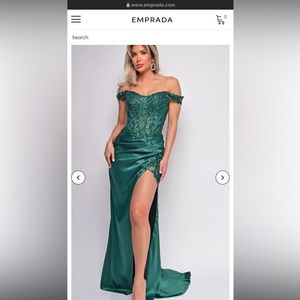 Emerald green dress